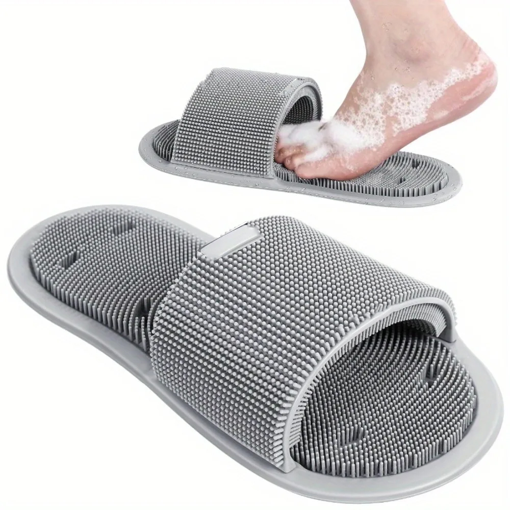 Flippers Swimming - فرشاة سيليكون لتقشير القدمين، نعال استحمام