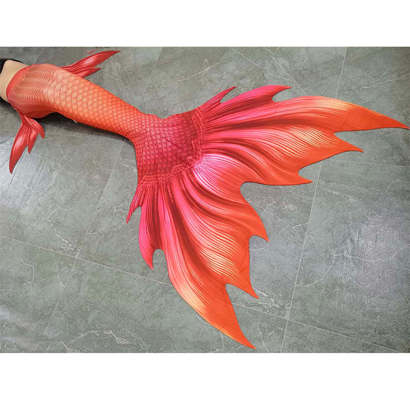 البرتقال حورية البحر الذيل جلو - مراجعة Swim Fins وسعره