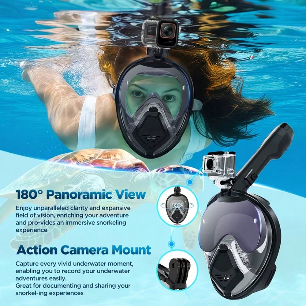 قناع غطس كامل الوجه للبالغين م - مراجعة Snorkel Set وسعره