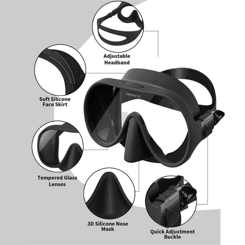 طقم غطس للكبار، قناع غطس شبه ج - مراجعة Snorkel Set وسعره